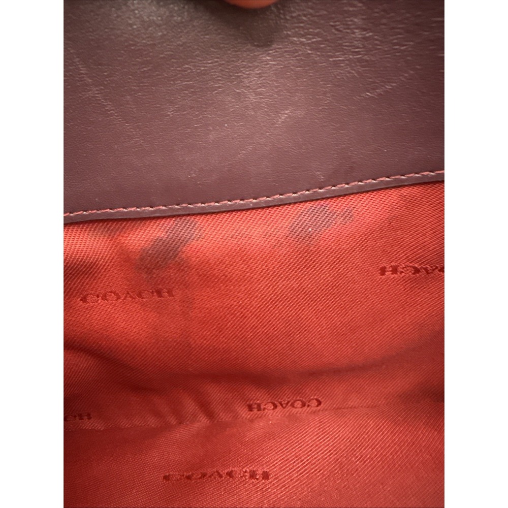 2017 Coach 75th Anniv Dinky Maroon Leather Crossbody Re-Edition 57325 - Picture 7 of 14
